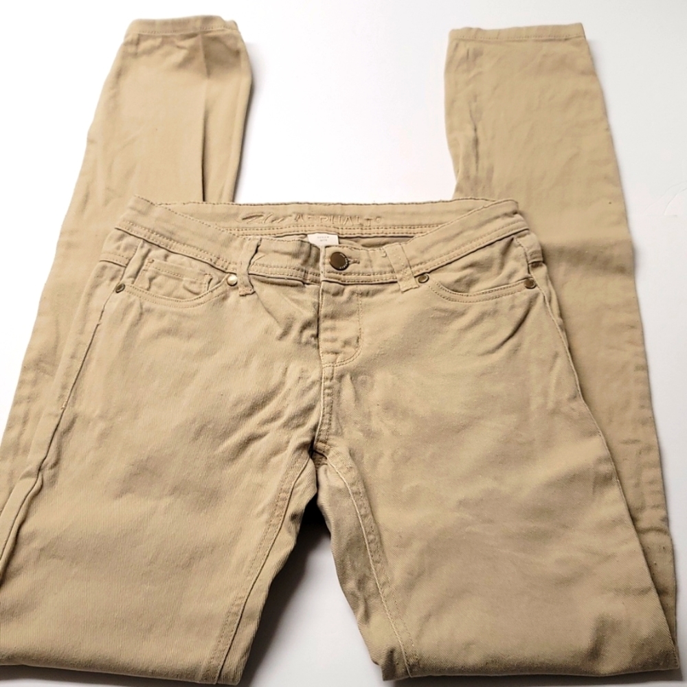 Tan Straight Leg Jeans